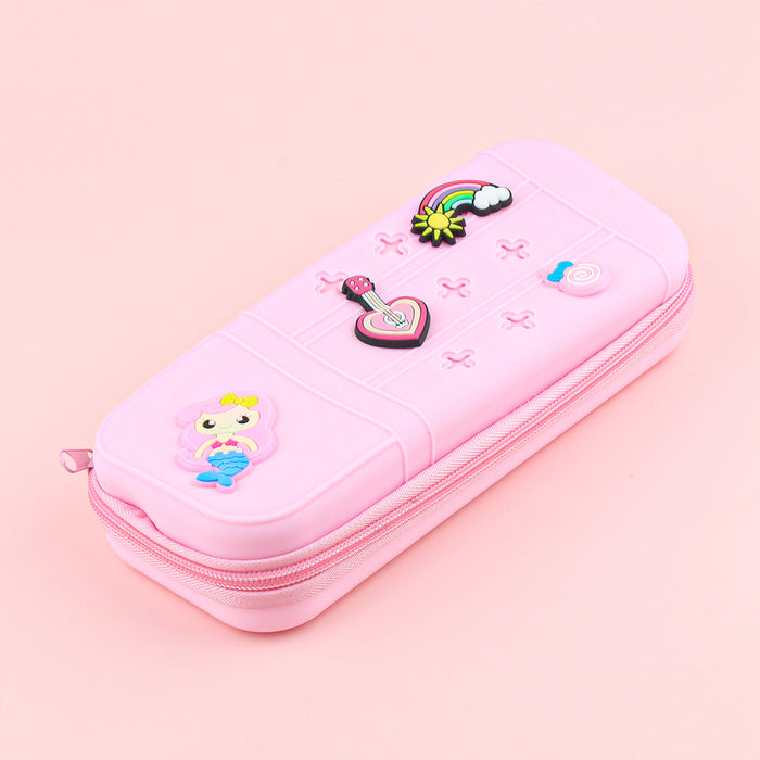 Wholesale Cute Cartoon Silicone Pencil Case DIY Creative Students Stationery Organizer Bag MOQ≥10