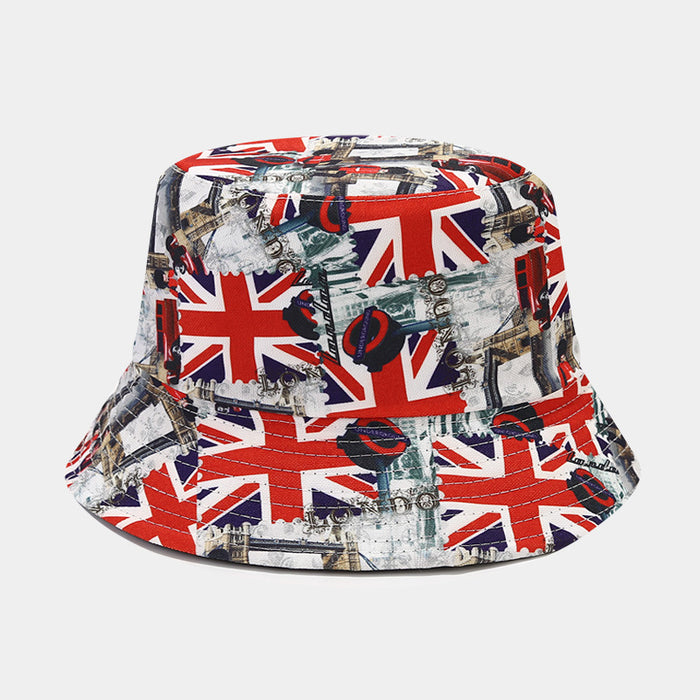 Wholesale Summer World Cup National Flags Pattern Double-Sided Bucket Fashionhat for Men and Women