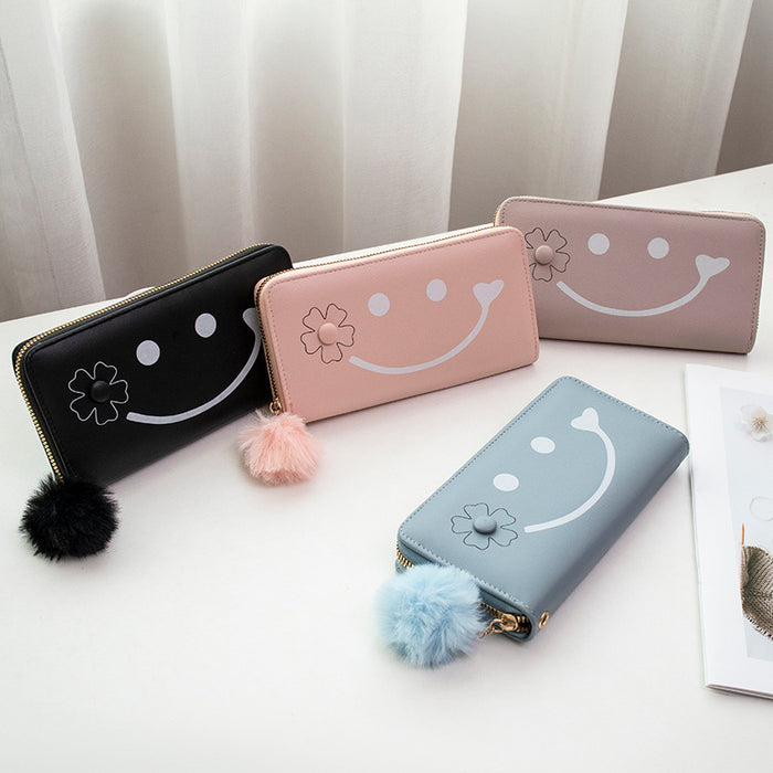 Wholesale Women's Long Coin Purse Fashionable and Simple Cartoon Zipper Wallet Card Bag Multi Slot Wallet JDC-WT-QJR005