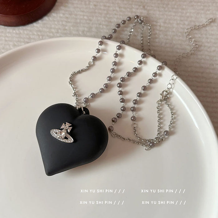 Wholesale Love Pearl Necklace Long Fashionable Versatile Sweater Chain Light Luxury Premium Sweater Chain Neck Chain