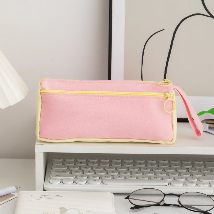 Wholesale Color-Blocked Student Pencil Case