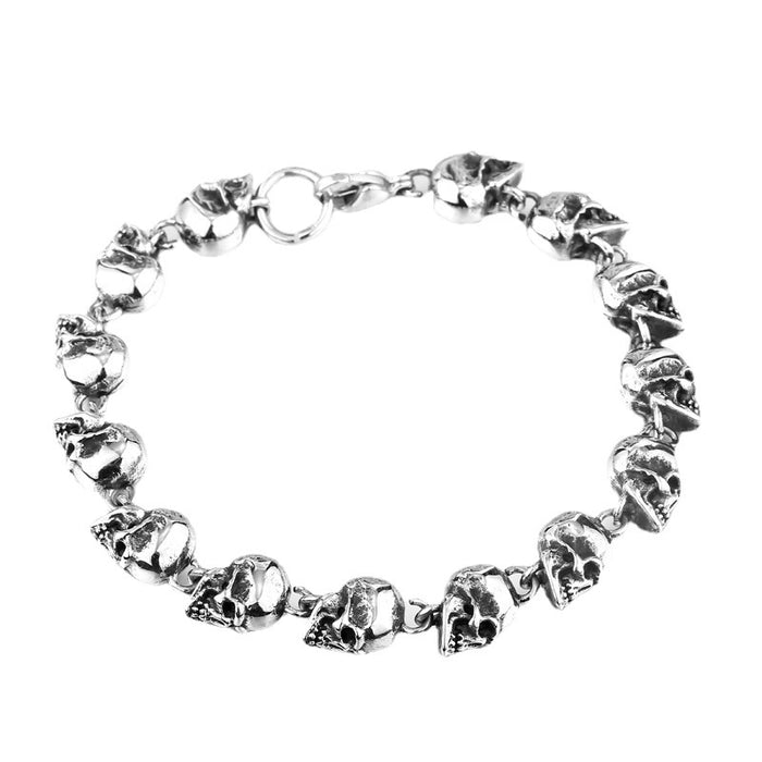 Wholesale Stainless Steel Men's Skull Bracelet JDC-BT-CFL001