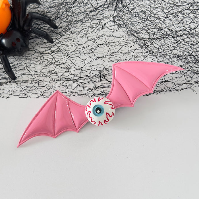 Wholesale New Halloween Headdress Dark Series Funny Pumpkin Single Eye Devil Bat Wings Side Hairpin Hairpin