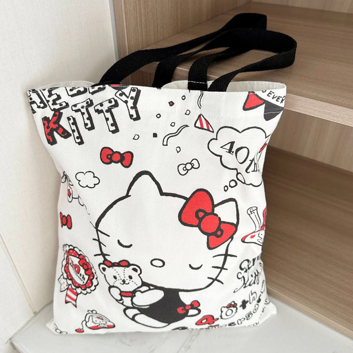 Wholesale Canvas Cute Cat Large Capacity Student Shoulder Bag