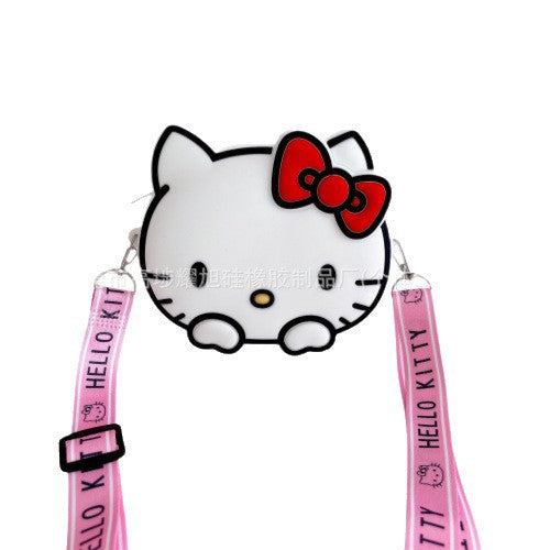 Wholesale Silicone Cartoon Cat Crossbody Bag for Girls Cute Face Purse