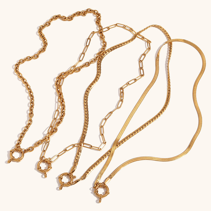 Wholesale Stainless Steel Pendant Necklace — NK Chain with Spring Claspv