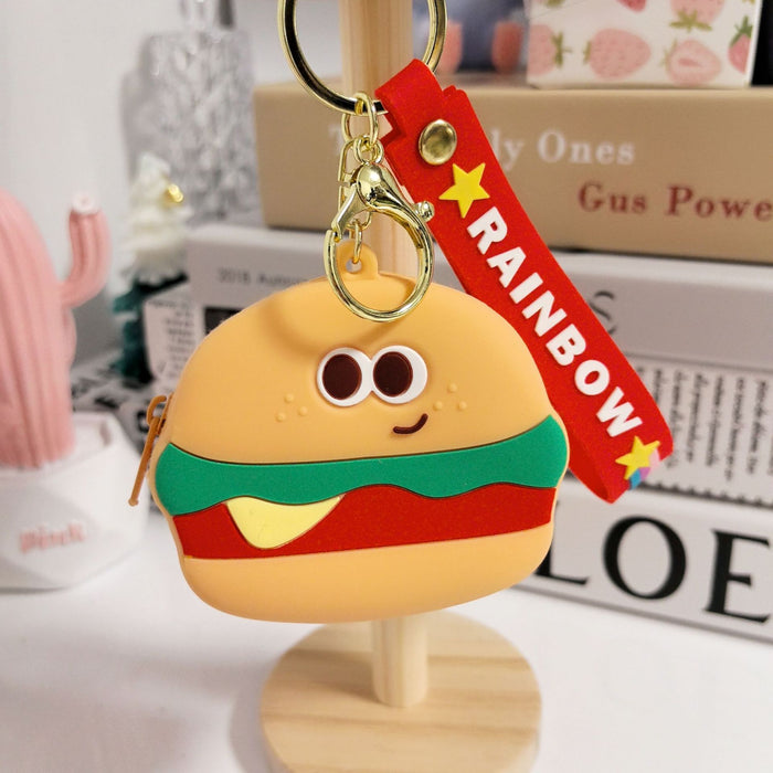 Wholesale  silicone coin purse cute children's  coin bag earphone bag key pendant