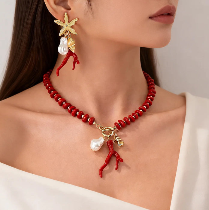 Wholesale Alloy Electroplated Starfish Earrings Trendy Summer Beach Jewelry Accessory