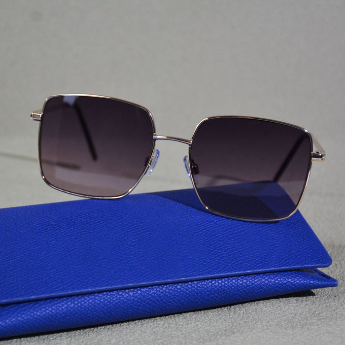 Wholesale Sunglasses with high-end feel, travel sunshade, UV protection, square frame, metal sunglasses