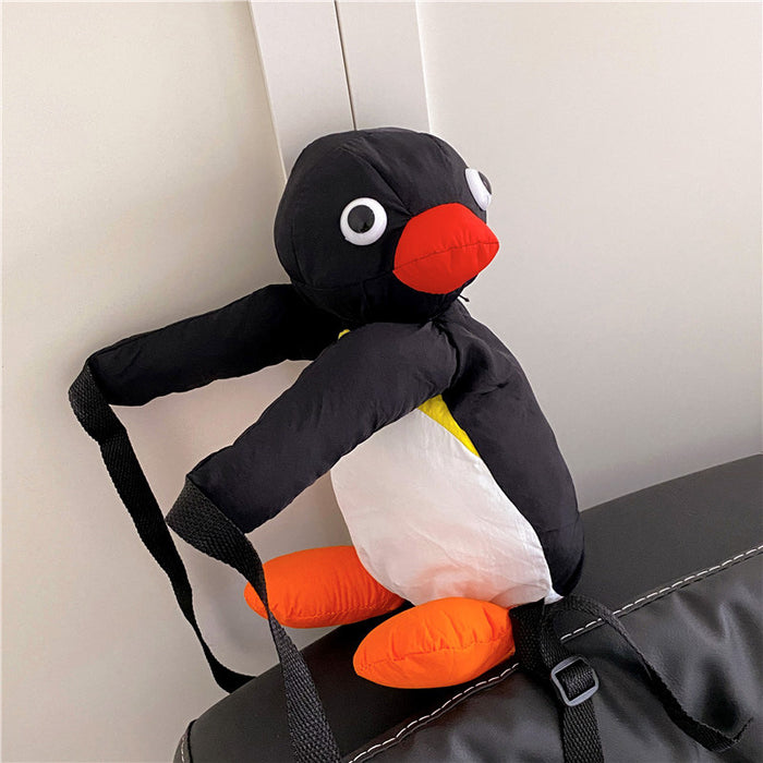 Wholesale penguin backpack fashion personality plush children bag shoulder bag