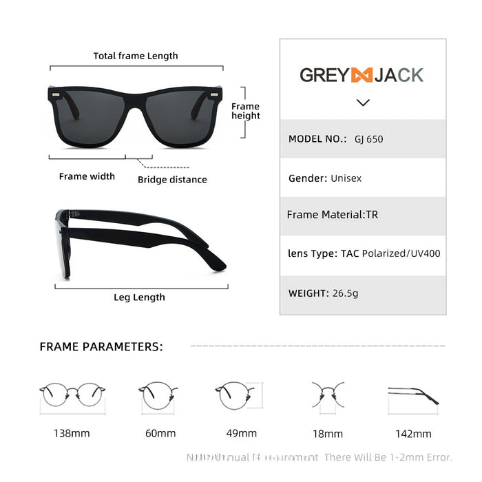 Wholesale Polarized lens integrated sunglasses for men, fashionable sunscreen sunglasses for men, high-end TR frame sunglasses for men