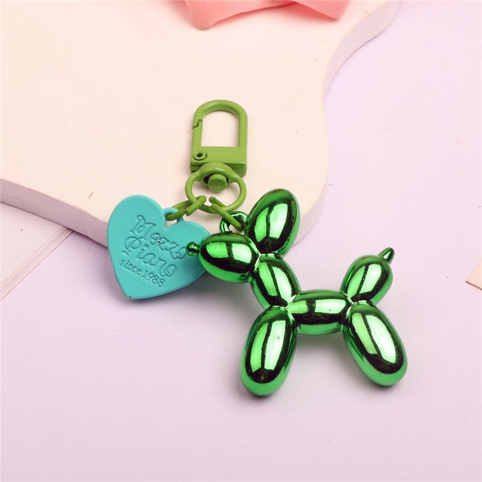 Wholesale Balloon Dog Keychain Alloy Love DIY Phone Case Chain airpods Protective Cover Earphone Case Hanging Decoration