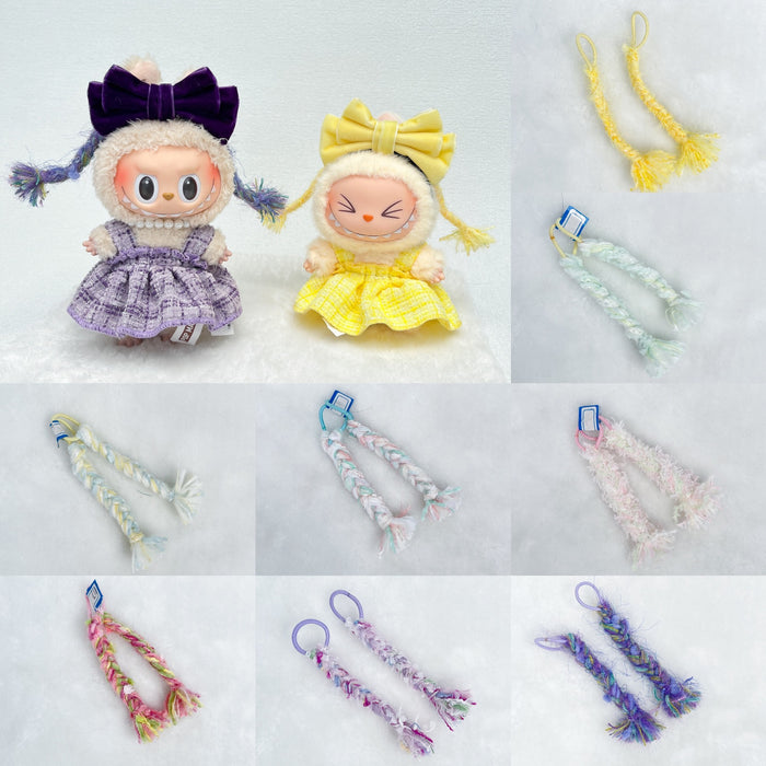 Wholesale Doll Baby Clothes Accessories Vinyl Doll Hair Accessories Multi-Color Wool Braids