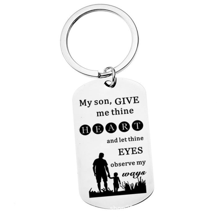 Wholesale Stainless steel military brand keychain laser engraved new fashionable metal keychain