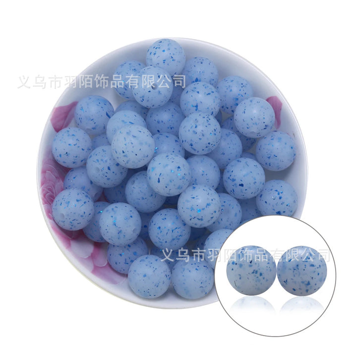 Wholesale 50pcs Platinum Glitter Silicone Beads JDC-BDS-HongZhou017