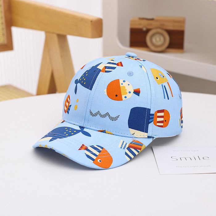 Wholesale Children's Hat Fashion Graffiti Printed Baby Baseball Hat Sunshade Duck Tongue Hat