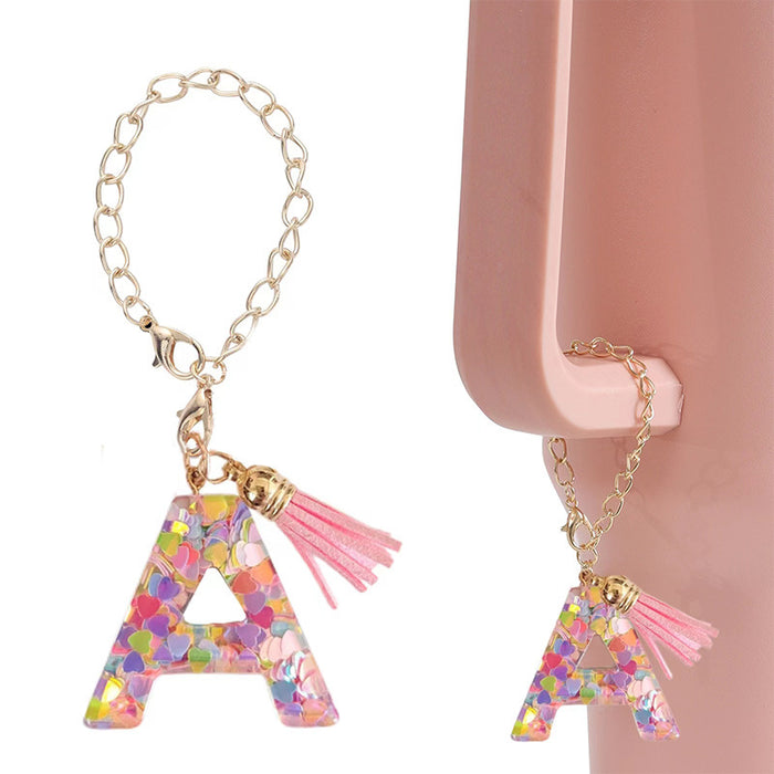 Wholesale Resin English Letter Pendant Keychain JDC-KC-JinZ003