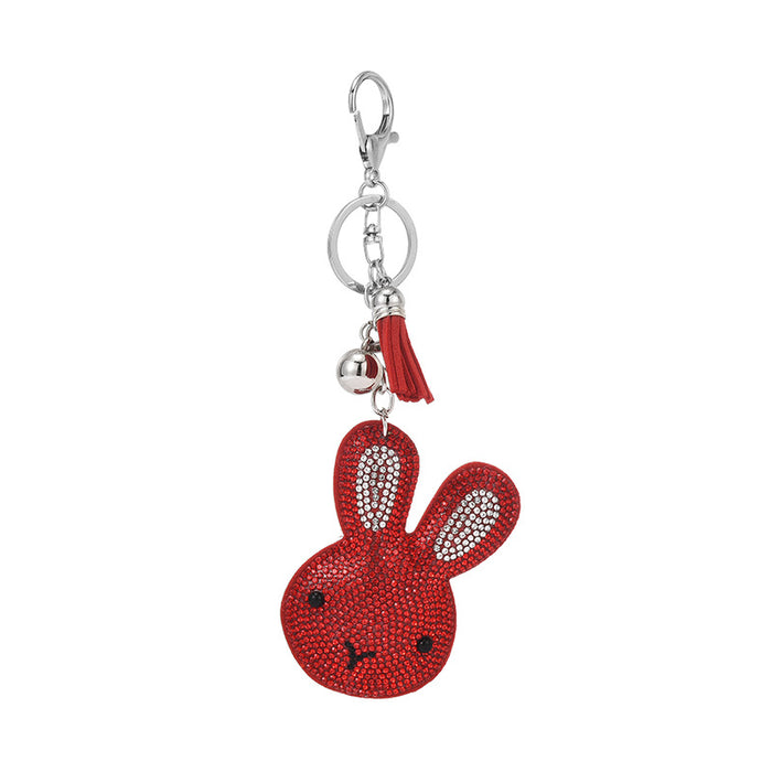 Wholesale Rabbit Metal Rhinestone Keychain