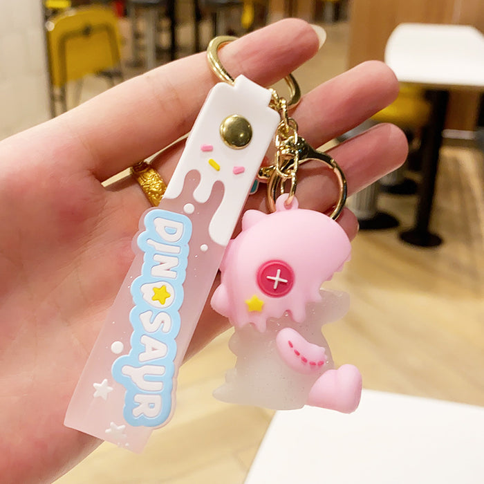 Wholesale PVC Ice Cream Dinosaur Doll Keychain JDC-KC-NLu018