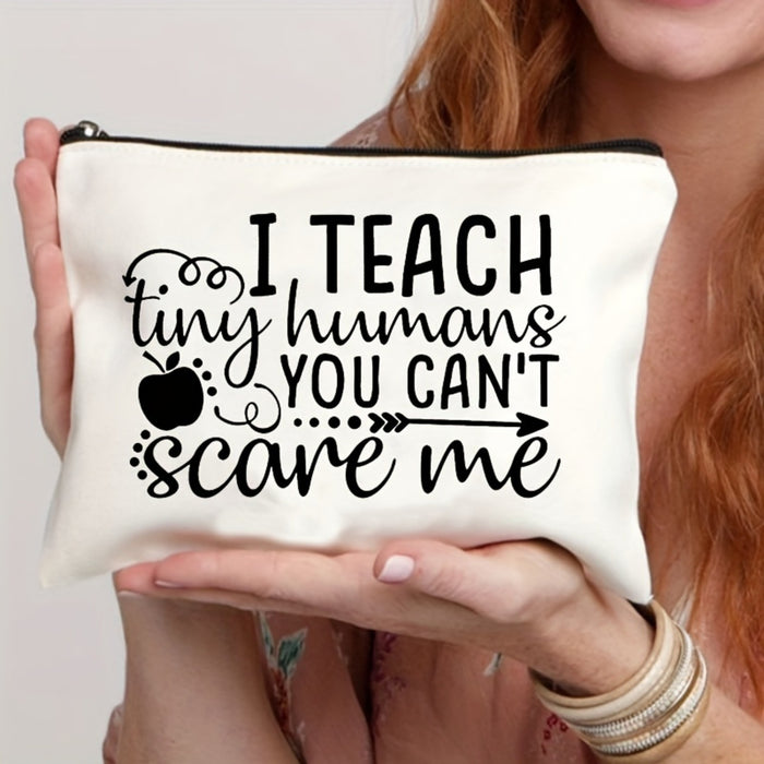 Wholesale Teacher' s printed canvas Makeup Bags