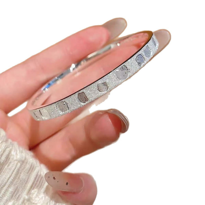 Wholesale Zinc Alloy Frosted Cat Bracelet Sweet Cute Women S Jewelry Accessory Gift