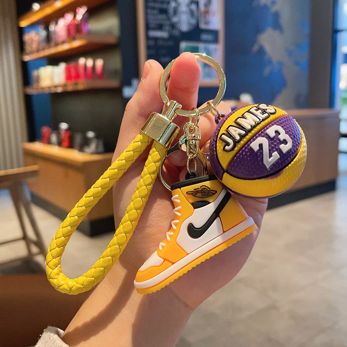 Wholesale Cartoon Silicone Basketball Shoes Keychain JDC-KC-MZL011