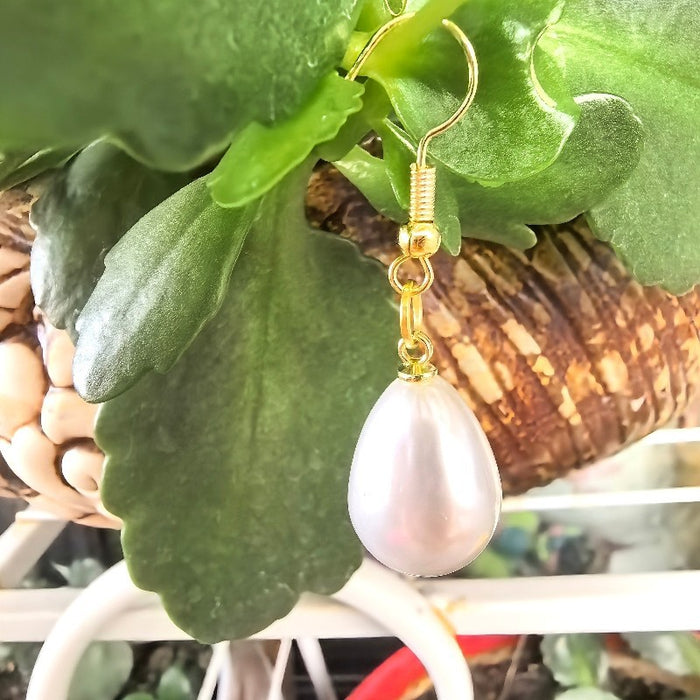 Wholesale Imitation pearl earrings, exquisite earrings, high-end sense, fashionable and versatile temperament, water droplet ear accessories, hook style