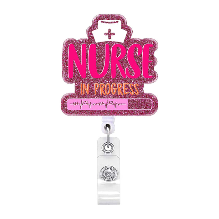 Wholesale Teacher Office Medical Medicine Bottle Badge Scroll Retractable Keychain JDC-KC-QiDing016