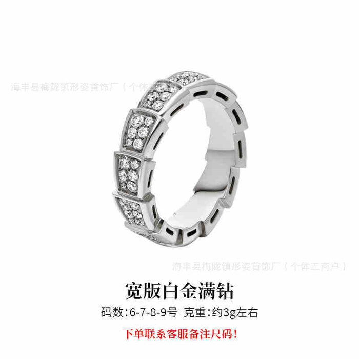Wholesale Ring niche design, high-end feel, diamond inlay, light luxury