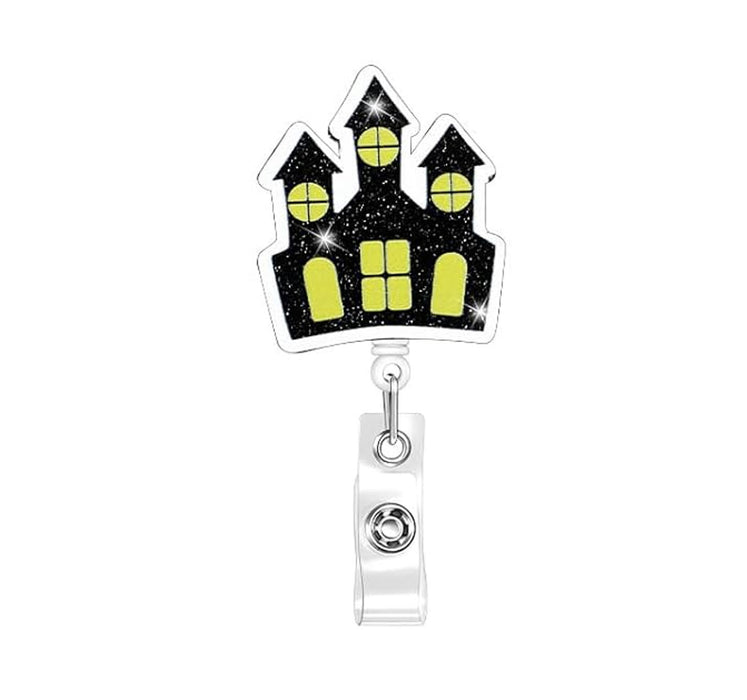 Wholesale Halloween Acrylic Retractable Clip Easy Pull Keychain JDC-KC-QiDing003