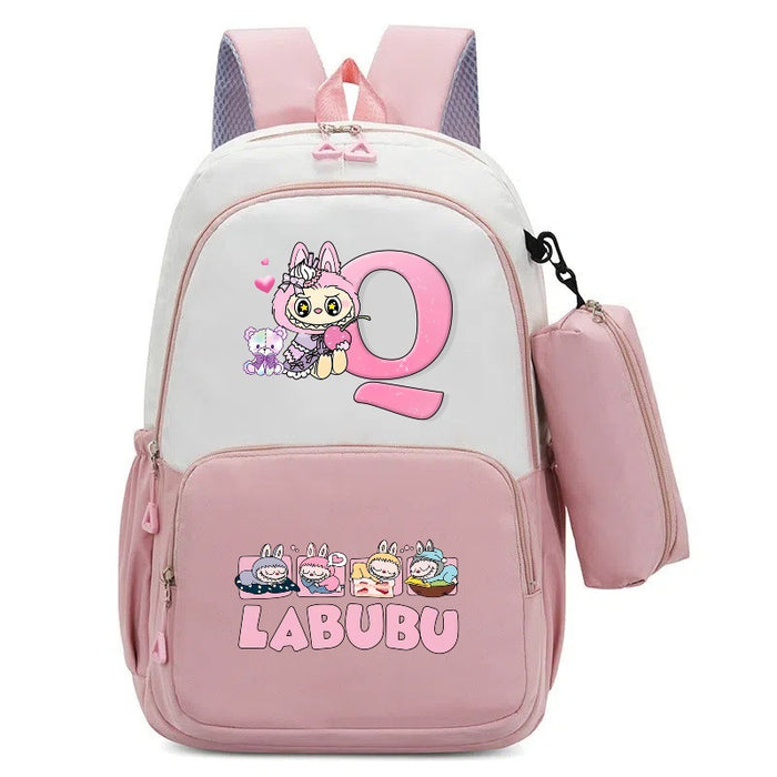 Wholesale cartoon print two-piece backpack set for primary and secondary school students