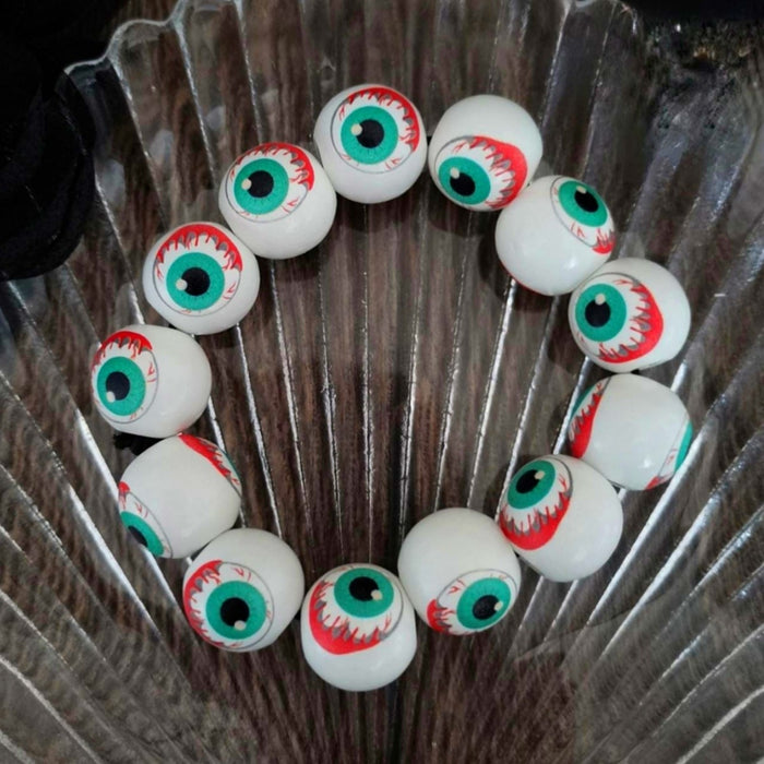 Wholesale Halloween Skull Eyeball Spider Wooden Bracelet JDC-BT-JunJie002