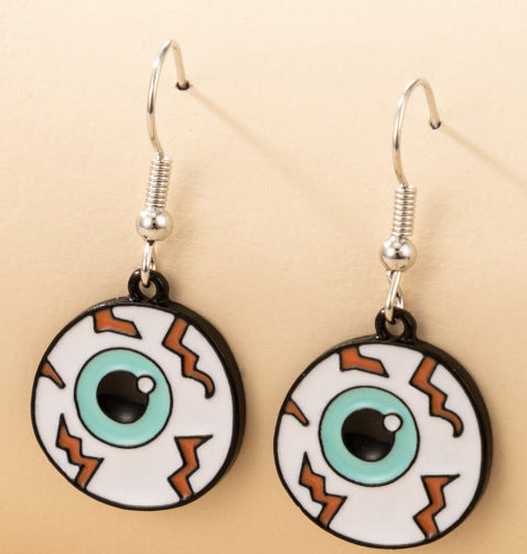 Wholesale Halloween Alloy  Earrings Pumpkin Ghost Design Party Jewelry Accessory MOQ≥2