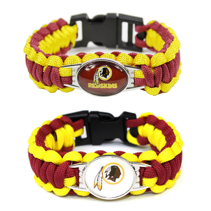 Wholesale rugby team rope woven bracelet