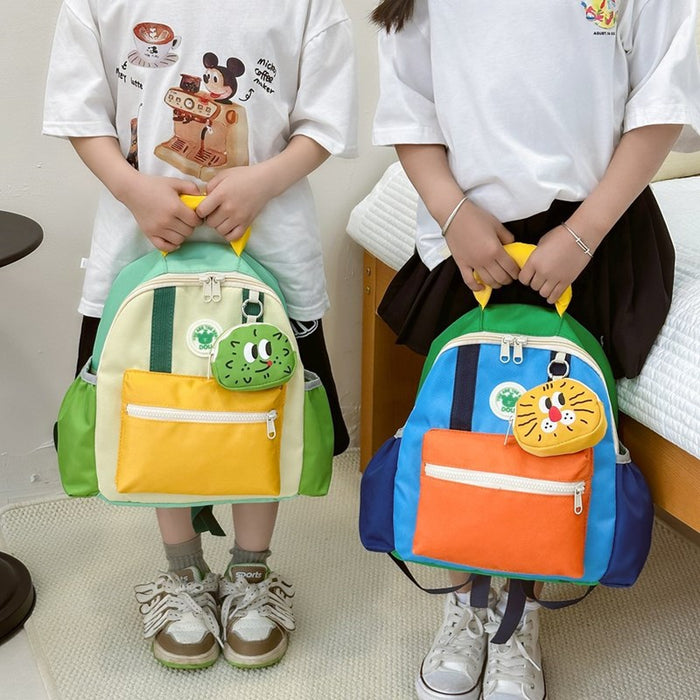 Wholesale Children's Bag  Backpack Cute Kindergarten Boys and Girls School Bag Color Contrast Backpack