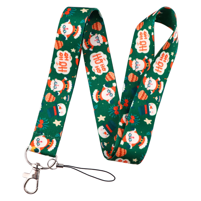 Wholesale 3 pcs  Double-sided printed polyester long rope webbing hard case protective case keychain