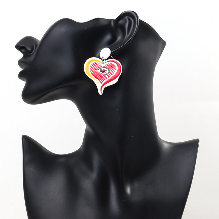 Wholesale Football League Exaggerated Earrings