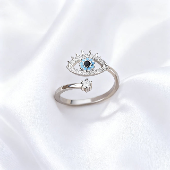 Wholesale evil eye Ring for Women with Blue Eyes Adjustable