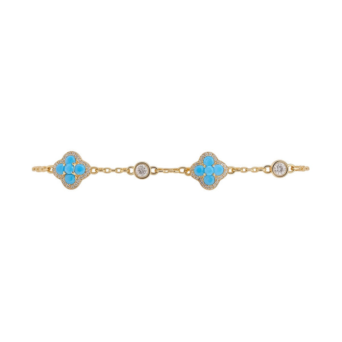 Wholesale Gold Plated Zircon Gourd Hollow Bracelet New Chinese Retro Style Jewelry Accessory