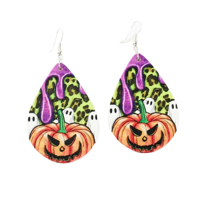 Wholesale Halloween Ghost Pumpkin Acrylic Earrings Fashion Accessory Gift for Resale MOQ≥2