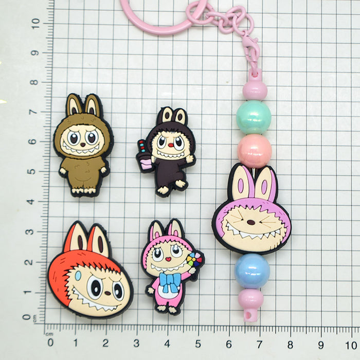 Wholesale 10pcs Cartoon bead pen beads PVC soft rubber loose bead jewelry accessories DIY ballpoint pen beads