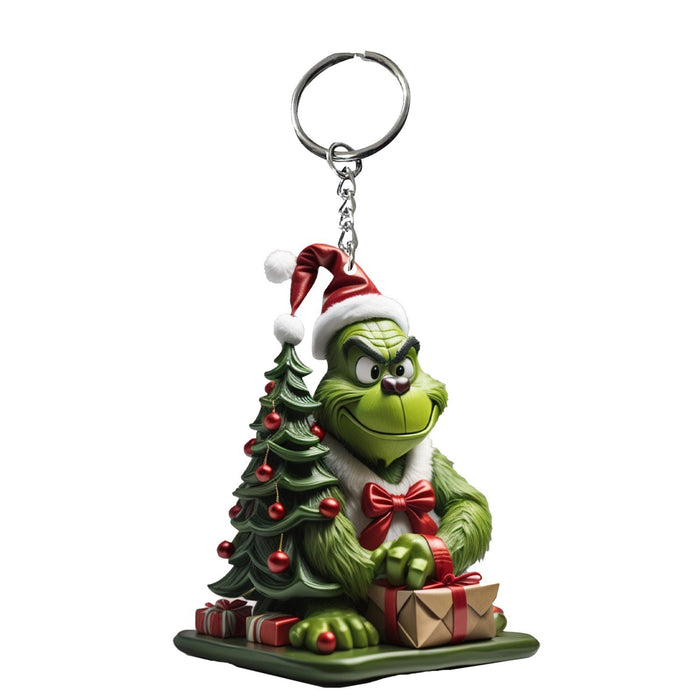 Wholesale Christmas Grinch Creative Acrylic Keychain JDC-KC-SYJ001