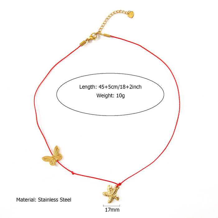 Wholesale Fashionable and personalized oil dripping necklace original design, simple starfish eye accessories, handmade wholesale