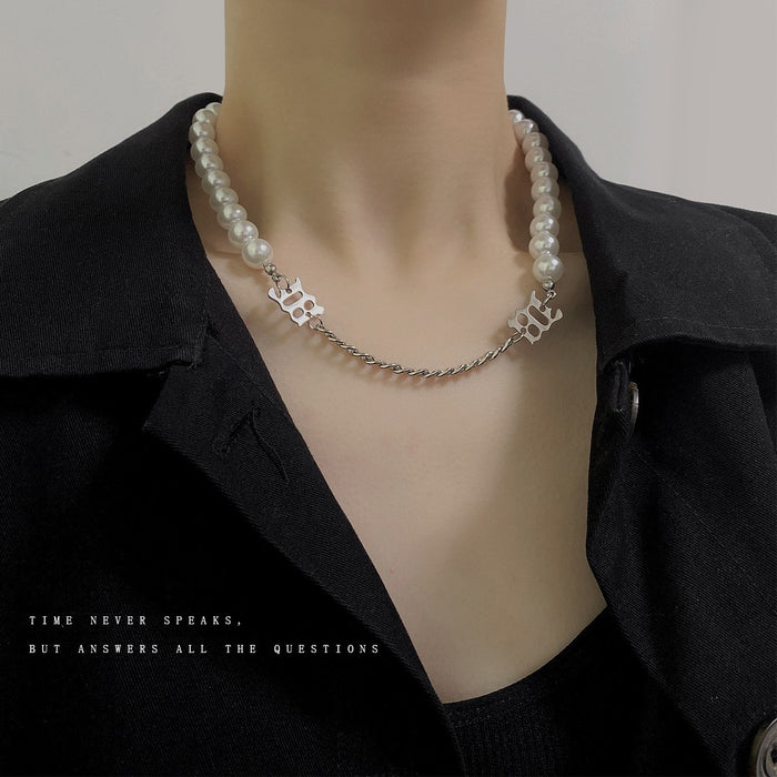 Wholesale Irregular Brooch Moonstone ing Necklace Clavicle Chain