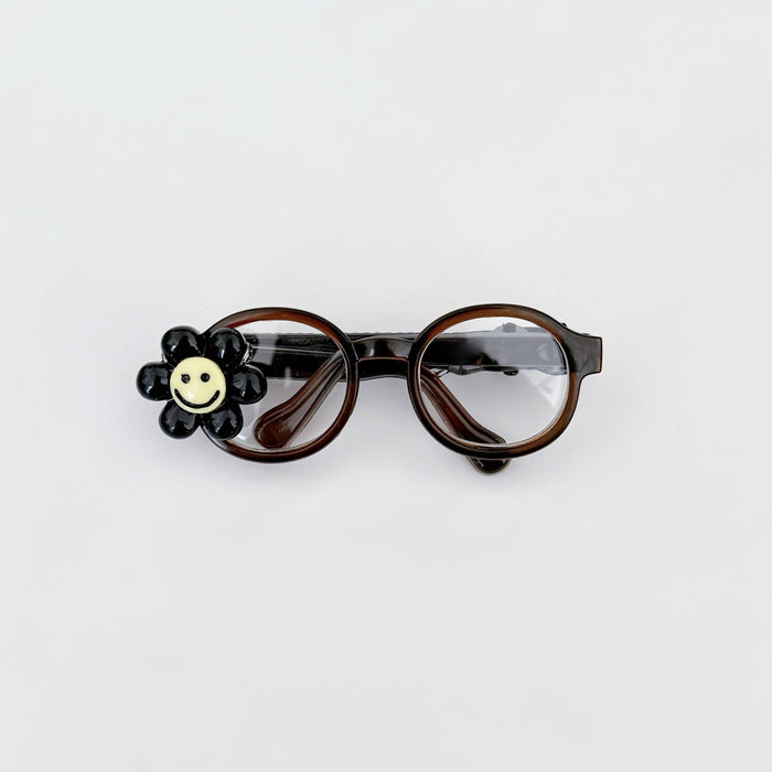 Wholesale Smiley face glasses design hair clip