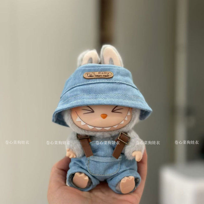 Wholesale Vinyl Doll overalls  hats clothes glasses