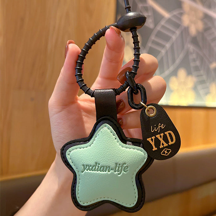 Wholesale Five-pointed Star Leather Keychain JDC-KC-WWX005