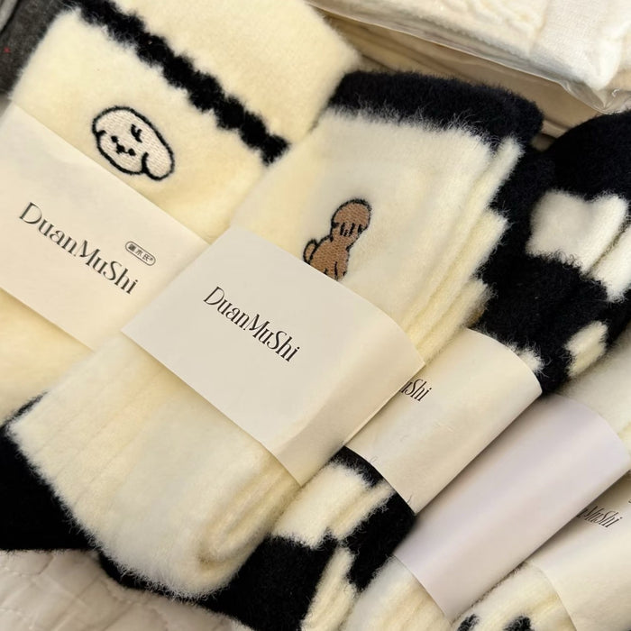 Wholesale Socks with warmth and thick fleece, mid tube socks
