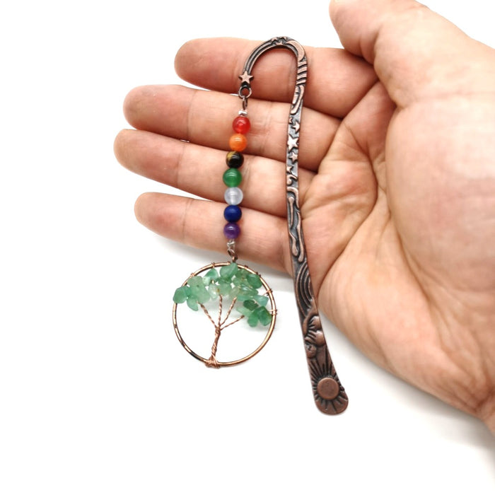 Wholesale Vintage Natural Crushed Stone Crystal Tree of Life Bookmark JDC-BM-HXu001