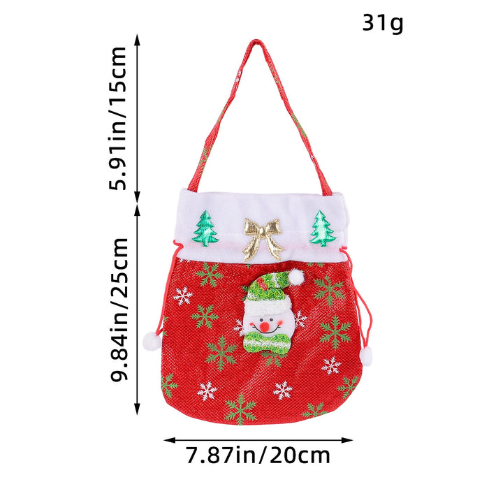 Wholesale Christmas Gift Bag Creative Wedding Decal Handbag Candy Bag Christmas Fabric Red Handbag Gift Bag